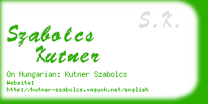 szabolcs kutner business card